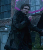 Klaus-Hargreeves-The-Umbrella-Academy-Robert-Sheehan-Black-Shearling-Coat