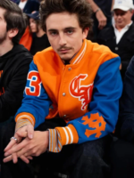 MSG-Knicks-vs-Pacers-Game-Timothee-Chalamet-Chrome-Hearts-Leather-Sleeves-Varsity-Jacket.webp