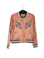 Recreated-Zoeys-Extraordinary-Playlist-Season-1-Singing-Woman-Tropical-Floral-Palm-Tree-Embroidery-Pink-Satin-Bomber-Jacket.webp