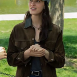 Silo-2026-Jessica-Brown-Findlay-Brown-Suede-Leather-Jacket (1)