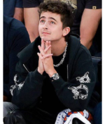 Timothee Chalamet Cleveland Cavaliers v New York Knicks Hoodie - Image 2