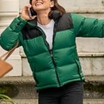 Voicemails-for-Isabelle-2026-Zoey-Deutch-Green-Puffer-Jacket-1.webp