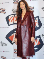 Zendaya-Burgundy-Leather-Trench-Coat-View-Look