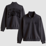 2026-New-Orleans-Saints-Abercrombie-Fitch-Unisex-Grey-Half-Zip-Sweatshirt