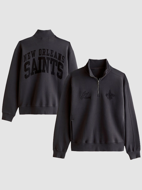 2026-New-Orleans-Saints-Abercrombie-Fitch-Unisex-Grey-Half-Zip-Sweatshirt 2026-New-Orleans-Saints-Abercrombie-Fitch-Unisex-Grey-Half-Zip-Sweatshirt