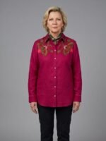 Annette-Bening-Dutton-Ranch-Red-Floral-Embroidered-Shirt-570x760