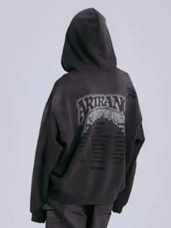 BTS-Arirang-World-Tour-Collegiate-ARIRANG-Back-Print-and-Tour-City-Graphics-Distressed-Zip-Up-Hoodie