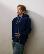 BTS-TAEHYUNG-x-Champion-Blue-Hoodie