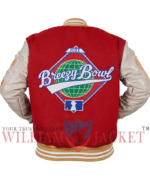 Chris-Brown-Breezy-Bowl-XX-Letterman-Red-Varsity-Jacket-back-hand-in-pocket