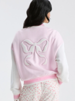 Fanatics-x-LoveShackFancy-Pink-White-Varsity-Jacket