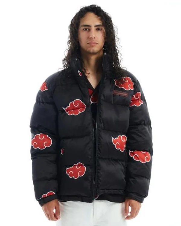 Mens-Naruto-Akatsuki-Black-Puffer-Jacket-600x750