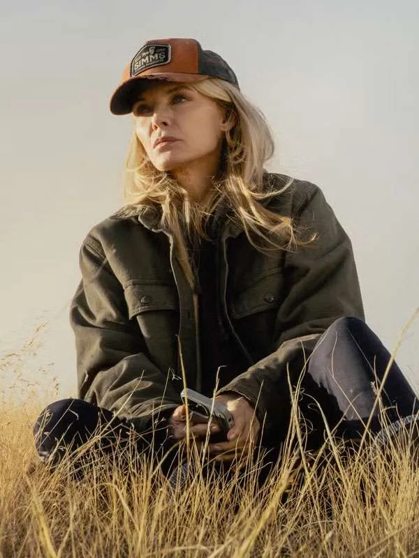 Michelle-Pfeiffer-The-Madison-Green-Cotton-Jacket