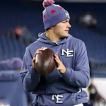 Patriots-Rivalries-Sideline-Drake-Maye-Hoodie
