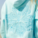 Pink-Palm-Puff-Hawaii-Hibiscus-Aquamarine-Blue-Hoodie