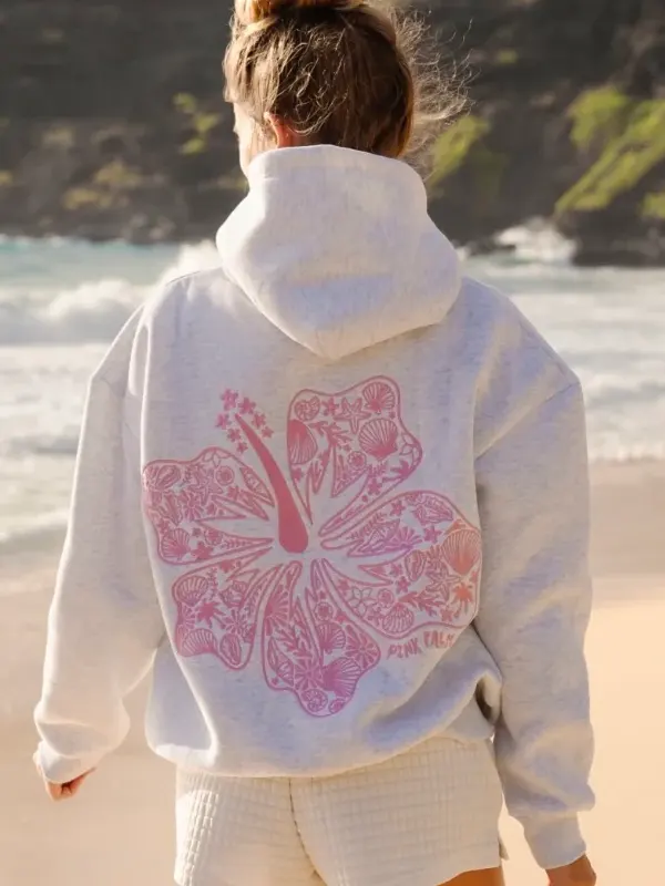 Pink-Palm-Puff-Hawaii-Hibiscus-Heather-Cloud-Pullover-Hoodie Pink-Palm-Puff-Hawaii-Hibiscus-Heather-Cloud-Pullover-Hoodie