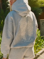 Pink-Palm-Puff-Lacy-Sky-Gray-Hoodie