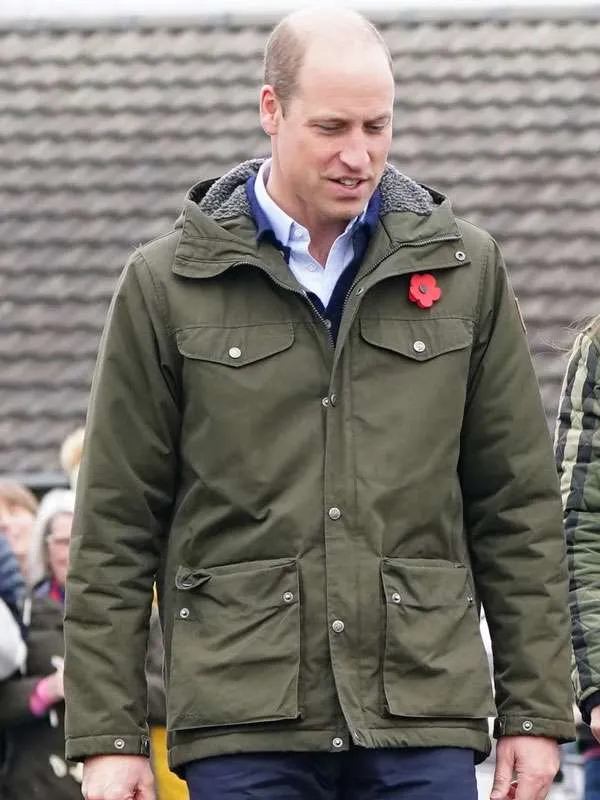 Prince-William-Scotland-Green-Cotton-Jacket