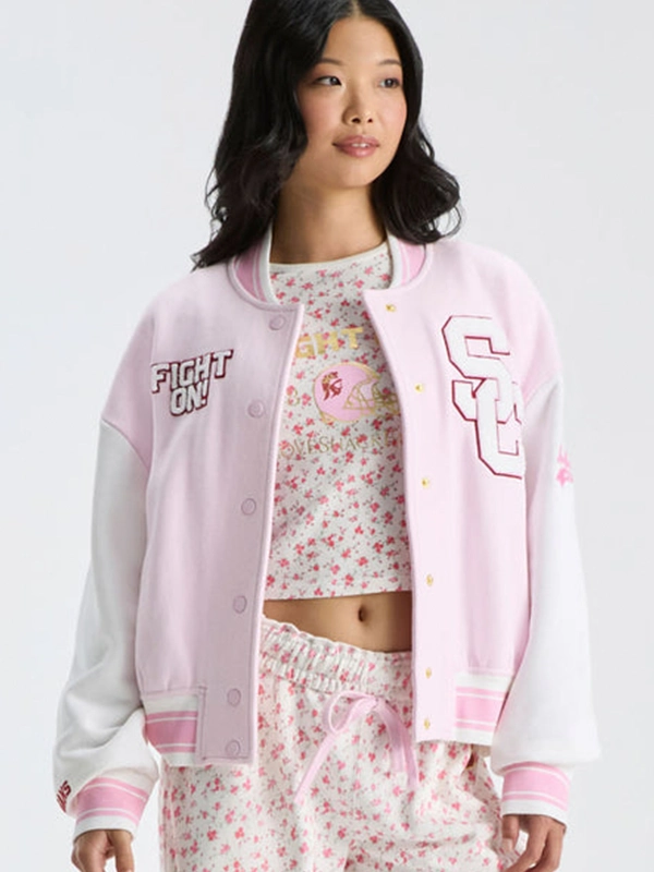 Southern-California-Pink-White-Collegiate-Varsity-Jacket Southern-California-Pink-White-Collegiate-Varsity-Jacket