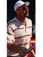 Travis-Kelce-Nahmias-Pink-Striped-Polo-Shirt