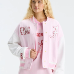 University-of-Alabama-LoveShackFancy-x-Fanatics-Pink-Varsity-Jacket