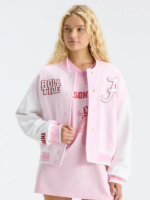University-of-Alabama-LoveShackFancy-x-Fanatics-Pink-Varsity-Jacket