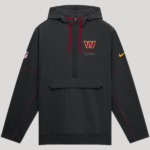 Washington-Commanders-2026-Nike-Black-Sideline-Logo-Glory-Anorak-Half-Zip-Hooded-Jacket