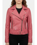 Womens-Barbie-Doll-Pink-Bomber-Leather-Jacket-510x619