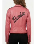 Womens-Barbie-Doll-Pink-Bomber-Leather-Jacket-back-510x619