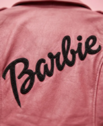 Womens-Barbie-Doll-Pink-Bomber-Leather-Jacket-back-emd