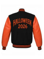 2026-Horror-Halloween-Black-Orange-Wool-Varsity-Jacket