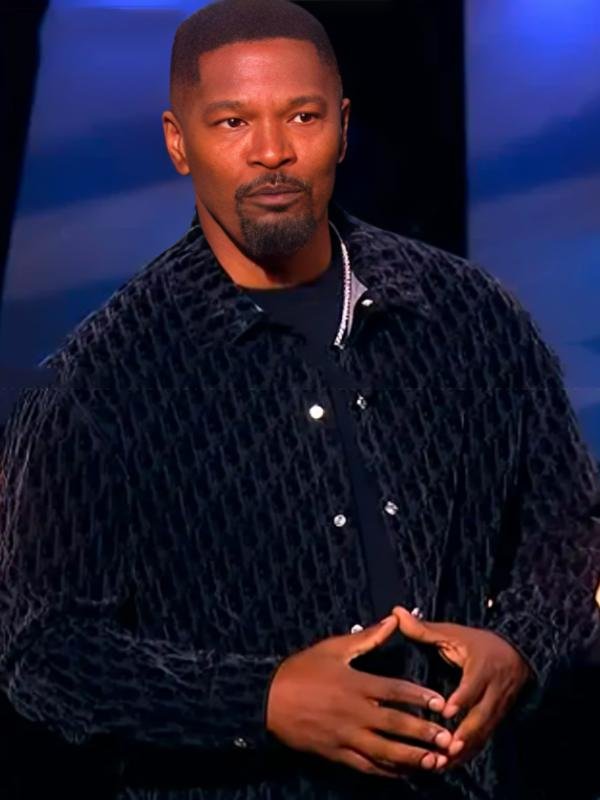 Beat-Shazam-2026-Jamie-Foxx-Printed-Navy-Blue-Shirt