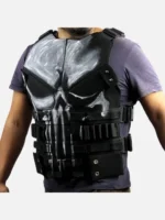 Black-Tactical-Punisher-White-Skull-Printed-Bulletproof-Structured-Vest