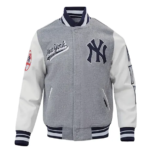 Fat-Joe-New-York-Yankees-Grey-Varsity-Jacket