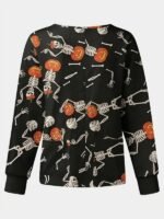 Halloween-Dancing-Skeleton-Pumpkin-Scrub-Jacket