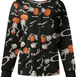 Halloween-Skeleton-Pumpkins-Scrub-Jacket