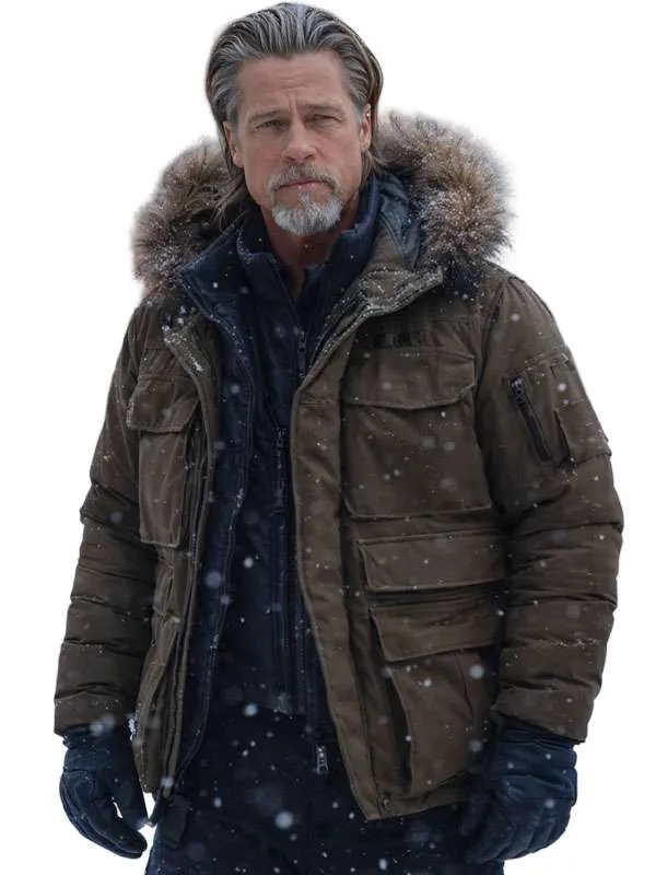 Heart-of-the-Beast-2026-Brad-Pitt-Green-Parka-Jacket Heart-of-the-Beast-2026-Brad-Pitt-Green-Parka-Jacket