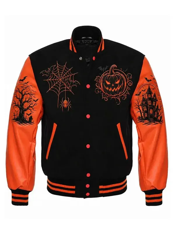 Horror-Halloween-Wool-Varsity-Jacket
