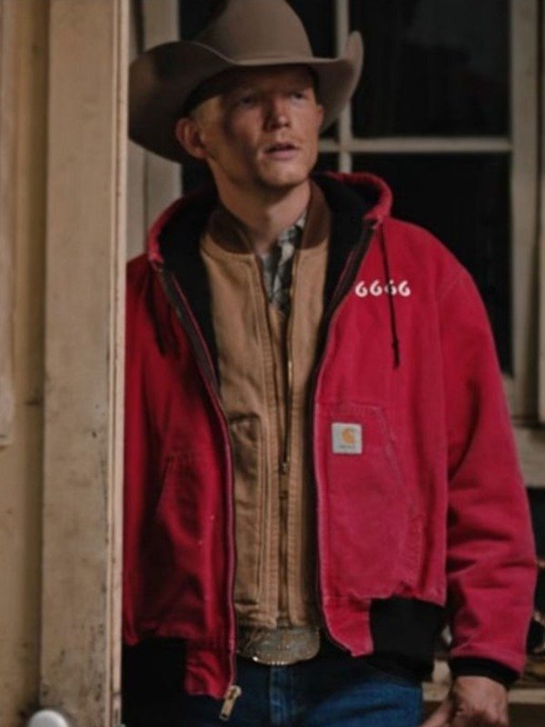 Jefferson-White-Yellowstone-Season-4-Jimmy-Red-Hooded-Jacket
