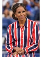 Michelle-Obama-US-Open-2026-Striped-Dress
