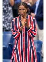 Michelle-Obama-US-Open-Striped-Dress