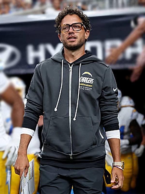 Mike-McDaniel-Chargers-Preseason-Sideline-Hoodie Mike-McDaniel-Chargers-Preseason-Sideline-Hoodie