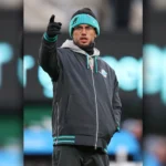 Mike-McDaniels-Miami-Dolphins-Sideline-Coach-Black-Bomber-Jacket