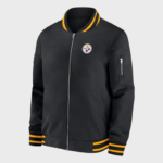 Mike-Tomlin-Pittsburgh-Steelers-Black-Bomber-Jacket-768x768
