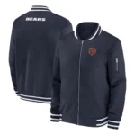 Nike-Mens-Chicago-Bears-Sideline-Coaches-Navy-Full-Zip-Bomber-Jacket-Blue