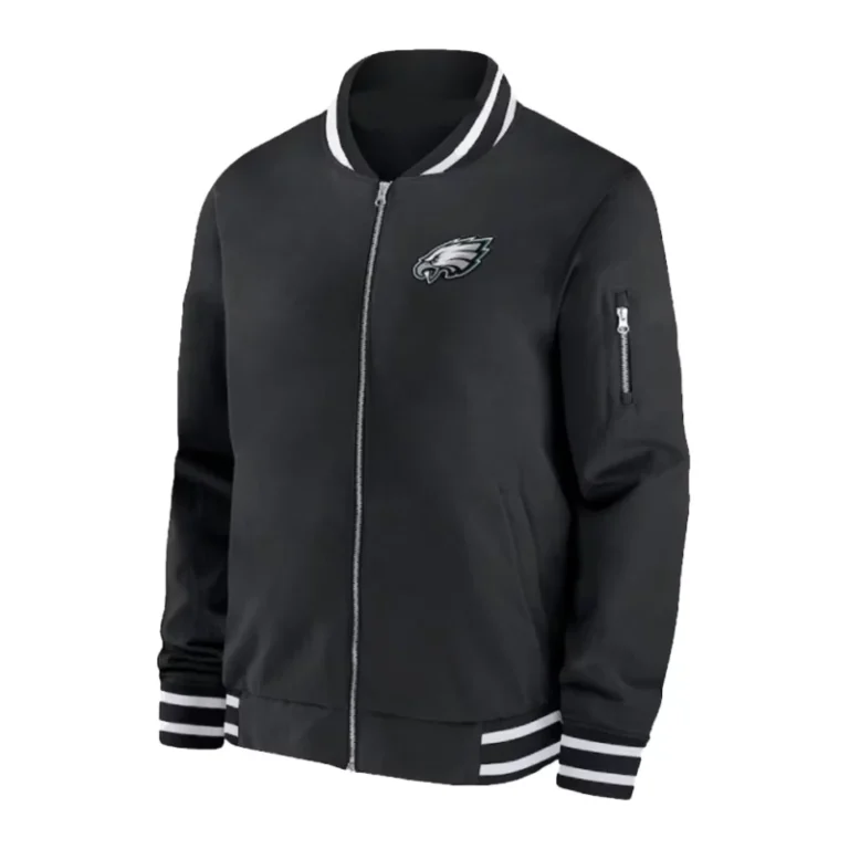 Philadelphia-Eagles-Sideline-Coach-Black-Bomber-Jacket-800x800
