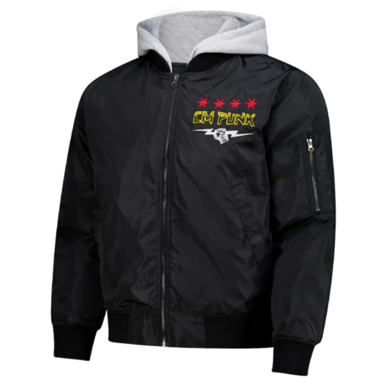 RAW-2025-CM-Punk-Hooded-Bomber-Jacket