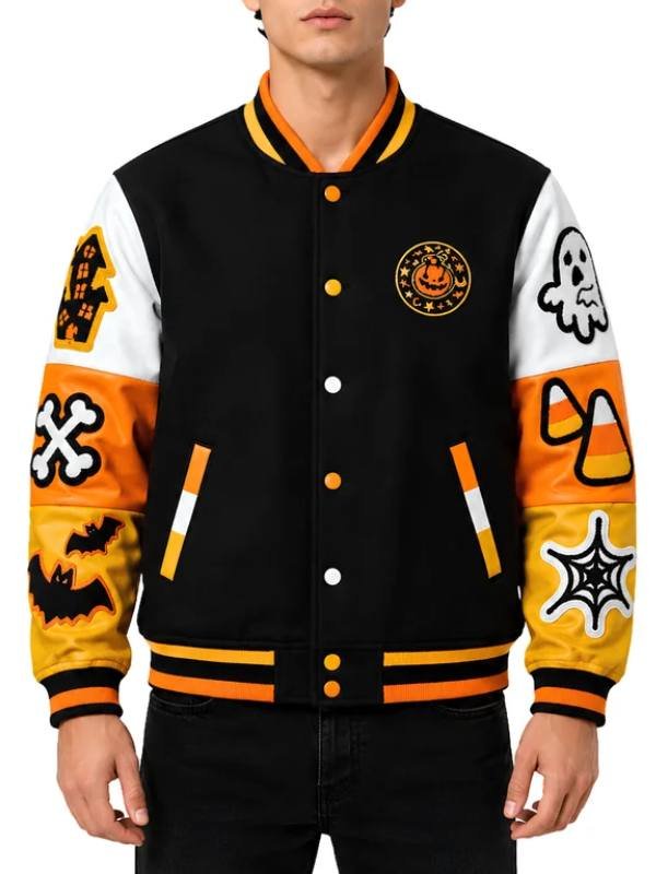 Spooky-Boo-Halloween-Haunted-House-Varsity-Jacket