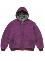 Supreme-Leather-Applique-Hooded-Work-Jacket-Purple