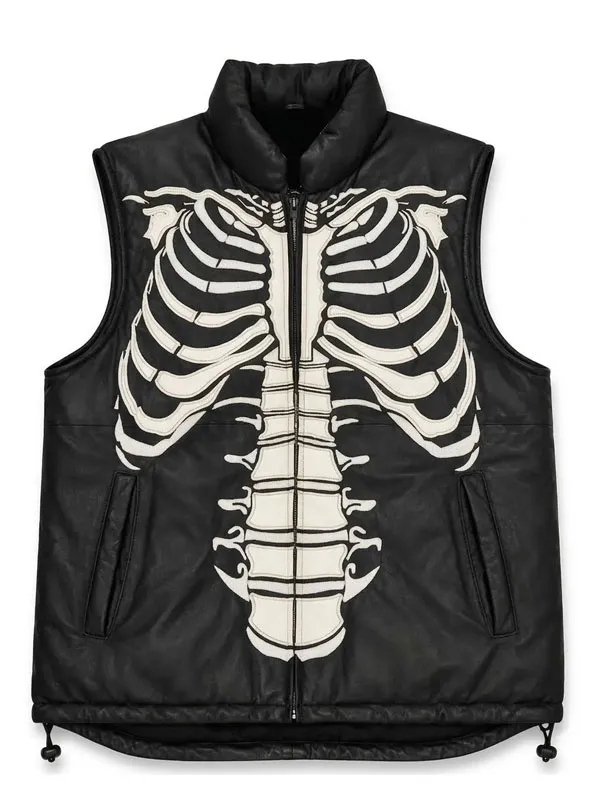 Vanson-Skeleton-Black-Puffer-Vest Vanson-Skeleton-Black-Puffer-Vest