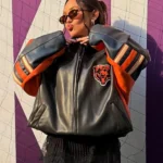 Chicago-Bears-Alannah-Davidson-Leather-Jacket-Black